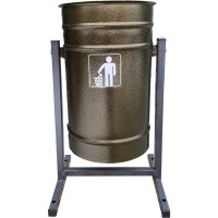 Урна ПК ОТК металлическая «Космос 19 л» цвет антик бронза УК6БР