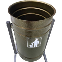 Урна ПК ОТК металлическая «Космос 19 л» цвет антик бронза УК6БР