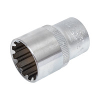 Головка торцевая короткая SPLINE (19 мм; 1/2"; CrV) YATO YT-1471