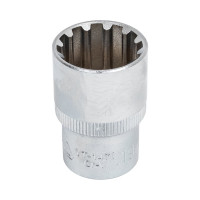 Головка торцевая короткая SPLINE (19 мм; 1/2"; CrV) YATO YT-1471