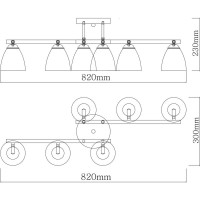 Люстра De City Тетро 6-60W E14 220 V 673017106