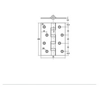 Петля универсальная VETTORE 100×75×2.5-4BB MACC Кофе, 2шт 20619