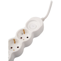 Удлинитель Jazzway EX-03GS-300 (3 x 3) заземление, шторки, выключатель с подсветкой 5034792