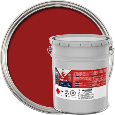 Универсальная эмаль ПФ-115 ЯРОСЛАВСКИЕ КРАСКИ FAKTOR красная, барабан 20 кг 214734
