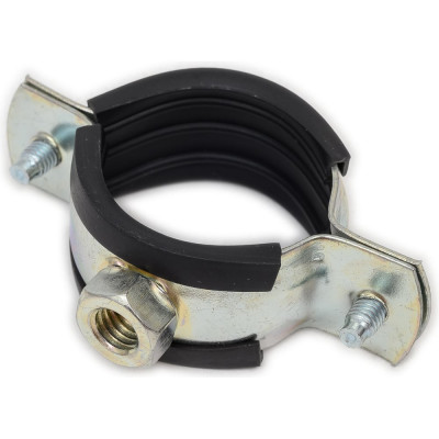 Оцинкованный хомут с резиновым уплотнителем Terma 32-37 мм (1), с гайкой М8 24030 28713