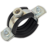 Оцинкованный хомут с резиновым уплотнителем Terma 32-37 мм (1), с гайкой М8 24030 28713