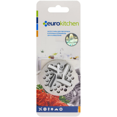 Набор нож и решетка для мясорубки Eurokitchen сталь NR1205