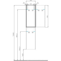 Навесной шкаф AQUATON Марти белый глянец, дуб эндгрейн 1A270203MY010