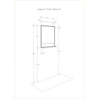 Зеркало AQUATON Aquaton Лофт Урбан 65 дуб орегон 1A254102LQX50