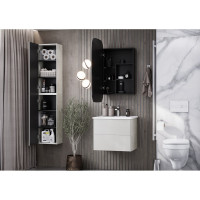 Зеркальный шкаф AQUATON Сохо 60 графит, левый 1A258302AJA0L