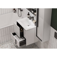 Зеркальный шкаф AQUATON Ривьера 60 белый, матовый 1A238902RVX20