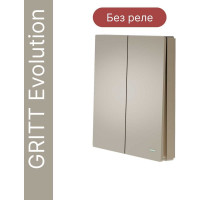 Беспроводной 2-клавишный выключатель GRITT Evolution золотистый, IP67, без реле 14008