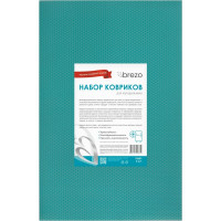Набор ковриков для холодильника BREZO, 4 шт., 45x29 см, голубой 95681