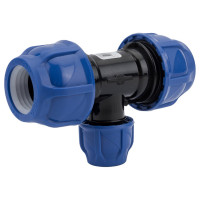 Компрессионный переxодной тройник TEBO ПНД  32x20x32 T-ПНД.Тр.0.32-20-32.CN