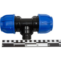 Компрессионный переxодной тройник TEBO ПНД  50x25x50 T-ПНД.Тр.0.50-25-50.CN