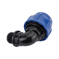 Компрессионный отвод TEBO ПНД нар. резьба 25x1/2" T-ПНД.О.5.25-12.CN