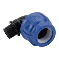 Компрессионный отвод TEBO ПНД нар. резьба 25x1/2" T-ПНД.О.5.25-12.CN