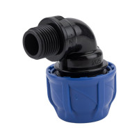 Компрессионный отвод TEBO ПНД нар. резьба 25x1/2" T-ПНД.О.5.25-12.CN