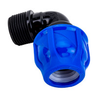 Компрессионный отвод TEBO ПНД нар. резьба 20x3/4" T-ПНД.О.5.20-34.CN