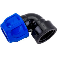 Отвод компрессионный внутренняя резьба TEBO ПНД 25x1" T-ПНД.О.4.25-1.CN