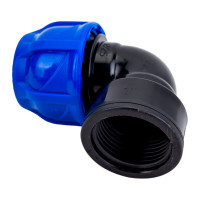 Отвод компрессионный внутренняя резьба TEBO ПНД 25x1" T-ПНД.О.4.25-1.CN