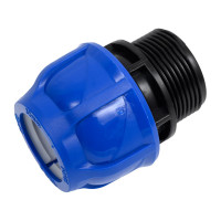 Компрессионная муфта TEBO ПНД нар. резьба 32x1.1/4" T-ПНД.М.5.32-114.CN