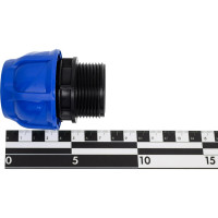 Компрессионная муфта TEBO ПНД нар. резьба 32x1.1/4" T-ПНД.М.5.32-114.CN