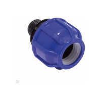 Муфта TEBO ПНД компрессионная нар. резьба 63x2.1/2" T-ПНД.М.5.63-212.CN