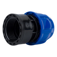 Компрессионная муфта TEBO ПНД вн. резьба 25x1" T-ПНД.М.4.25-1.CN