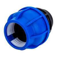 Компрессионная муфта TEBO ПНД вн. резьба 40x1" T-ПНД.М.4.40-1.CN