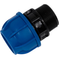 Компрессионная муфта TEBO ПНД нар. резьба 40x1.1/2" T-ПНД.М.5.40-112.CN