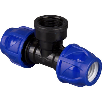 Компрессионный тройник TEBO ПНД вн. резьба 32x1"x32 T-ПНД.Тр.4.32-1.CN