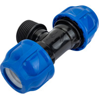 Компрессионный  тройник TEBO ПНД  нар. резьба 25x1" x 25 T-ПНД.Тр.5.25-1.CN