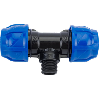 Компрессионный тройник TEBO ПНД нар. резьба 25x1/2" T-ПНД.Тр.5.25-12.CN