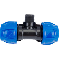 Компрессионный тройник TEBO ПНД нар. резьба 25x1/2" T-ПНД.Тр.5.25-12.CN