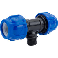 Компрессионный тройник TEBO ПНД нар. резьба 25x1/2" T-ПНД.Тр.5.25-12.CN