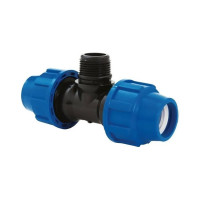 Тройник компрессионный TEBO ПНД нар. резьба 20x3/4" T-ПНД.Тр.5.20-34.CN