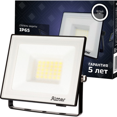 Светодиодный прожектор RITTER серия PROFI 230В 30 Вт 4000К 3000Лм IP65 черный 53416 1