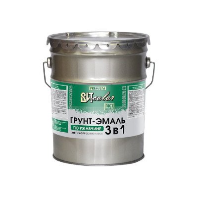 Грунт-эмаль по ржавчине 3в1 Царицынские краски белая 5 кг 20494