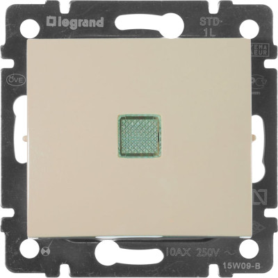 Выключатель Legrand DIY Valena Крем 1-клавишный с подсветкой 695601