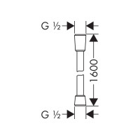 Шланг для душа HANSGROHE 28276700 Isiflex'B 160 см 00000071268