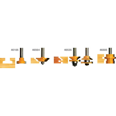 Набор фрез для изготовления филенчатых изделий 5 шт. Энкор 46603