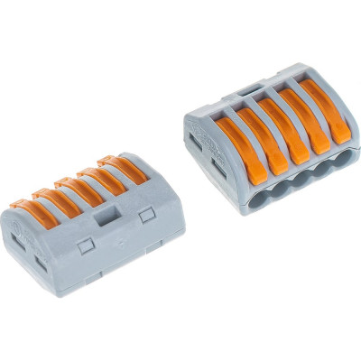 Клеммы WAGO 222-415, 5Х2,5мм2, с рычажком, упаковка 40шт 53163