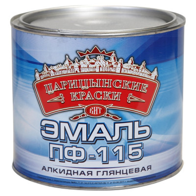 Эмаль Царицынские краски ПФ 115, белая, матовая, 1.9 кг 44427