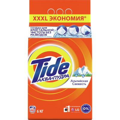 Порошок автомат Tide Альпийская свежесть 6кг 5413149837997