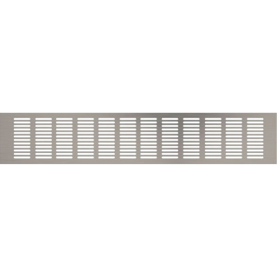 Вентиляционная решетка 100x500 мм, матовый металл Благовест 21-0002-722