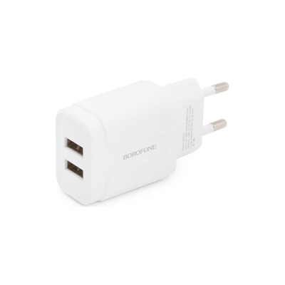 Сетевое зарядное устройство Borofone ba37a speedy 2xusb, 2.4а, белый 0L-00045123