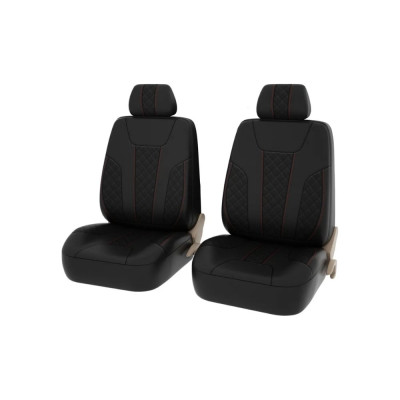 Чехлы PSV Lotos Next 2 FRONT Черный отстрочка красная ромб экокожа 135896