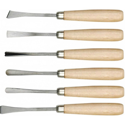 Набор фигурных стамесок для резьбы по дереву TOYA 6 шт. 25700