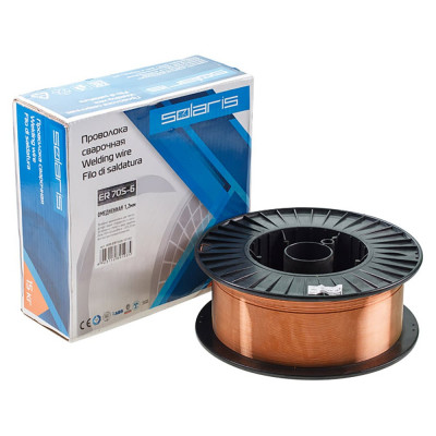 Проволока сварочная омедненная ER 70S-6 1.2 мм, 15 кг SOLARIS WM-ER70S6-12S15